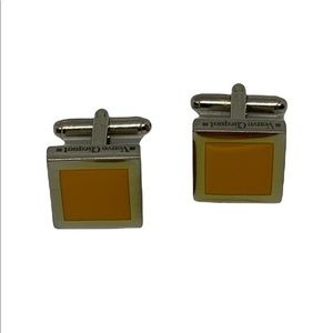 Veuve Clicquot square enamel cuff links EUC